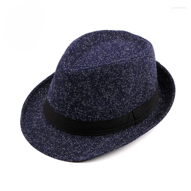 

Berets Classics Autumn Winter Short Brim Fedoras Hat Men Formal Panama Vintage Top Sombrero Trilby Jazz Hats Gentleman Bucket, Black