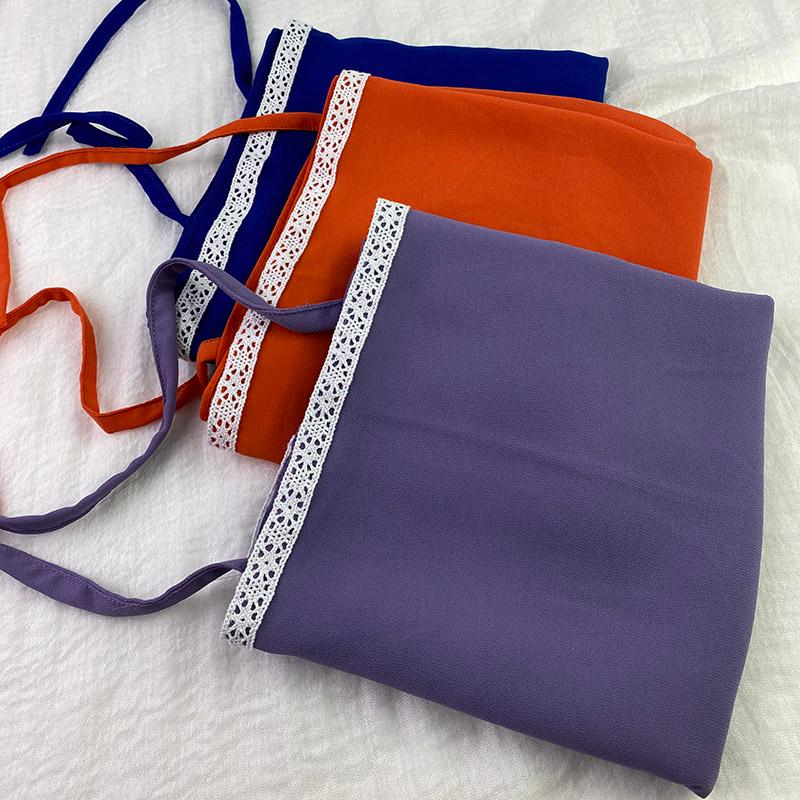 

Scarves HIJABS MUSLIM BUBBLE CHIFFON LACE DESIGNER WOMEN WRAP HEADBAND 20 COLOR