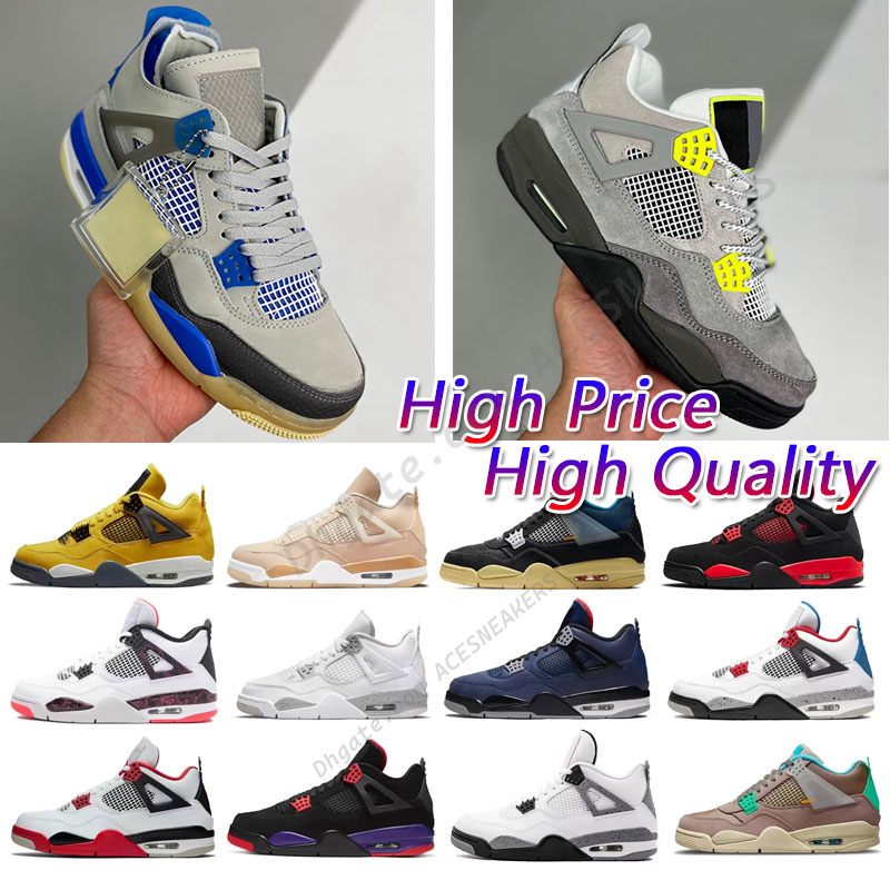 

Mens 4 High Og designer Basketball Shoes jordens 4S University Blue Silver Royal Toe jordensss Metallic Gold Unc Mochamen Mid Smoke Grey Women Sneakers Trainers, As pic3