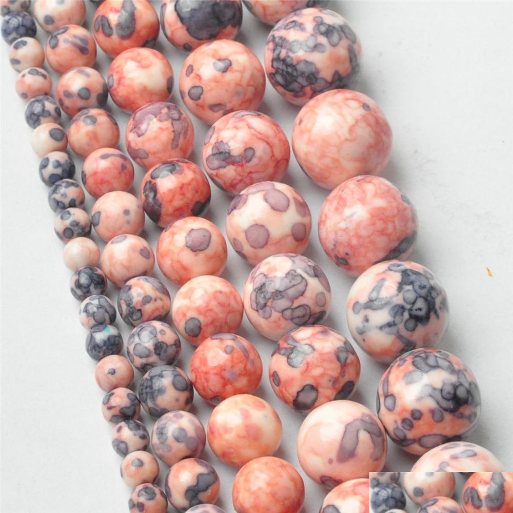 

Other 8Mm Natural Dots Rainbow Stones Round Spacer Loose Beads For Necklace Bracelet Charms Jewelry Making 4Mm 6Mm 10Mm 12Mm Drop De Dhx6D