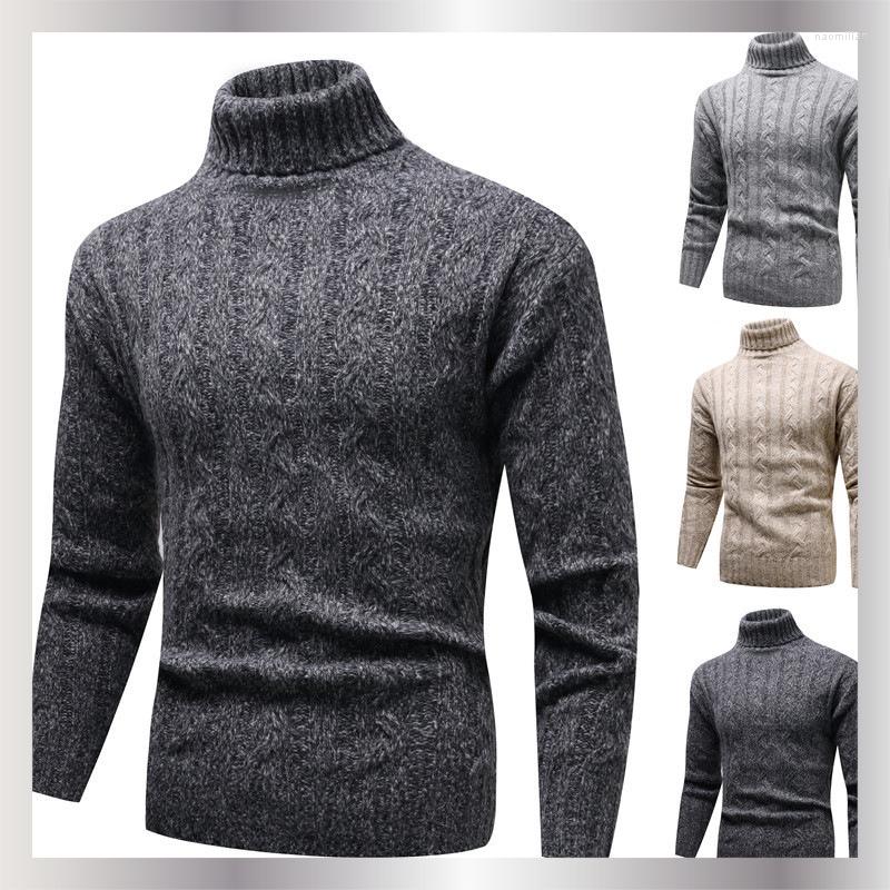 

Men's Sweaters Half Turtleneck Men's Trend Pattern Long Sleeve Knit Sweater, Black
