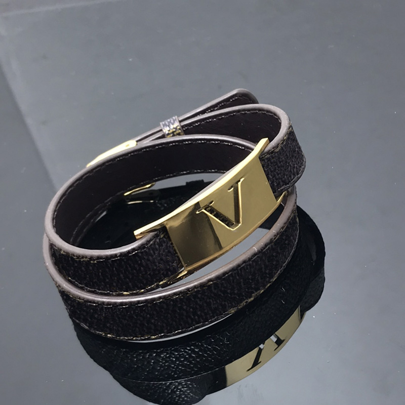 

Fashion Bracelets Womens Designer Bracelet Leather Chain Luxury Letters Classical Brand Bangle 18K Gold Plated Jewelrys Chains L Mens Top