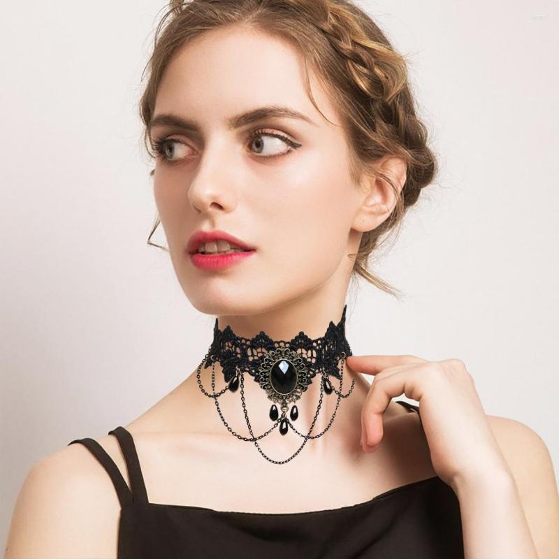 

Choker Lace Necklace Sexy Night Club Decorative Statement For Women