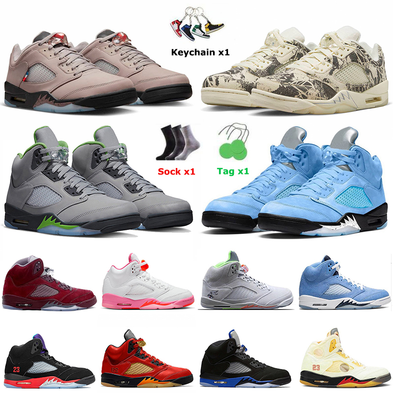 

Low 5 5s Mens Basketball Shoes Mars For Her UNC University Blue Raging Bull Bluebird Retro 5 Fire Red Green Bean Off White Sail men jrdan jorden trainers sports sneakers, A#12 unc 40-47