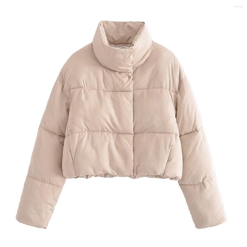 

Women's Trench Coats 2022 Autumn European And American Cross-border Women's Urban Casual Short Bread Jacket Cotton, Beige