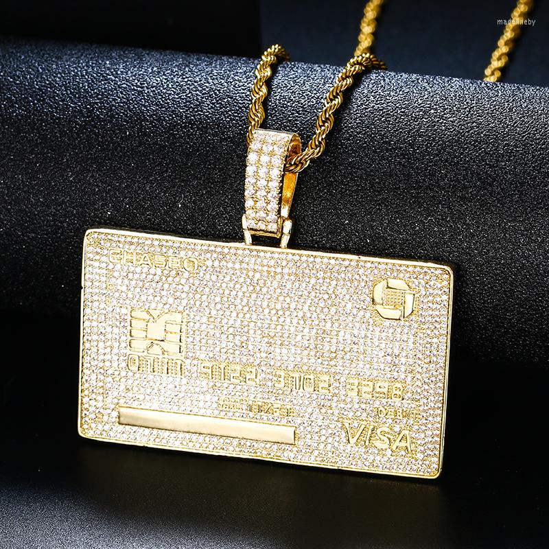 

Chains Iced Out Pendant Necklace Cubic Zirconia Hip Hop Jewelry With Tennis Chain For Gift
