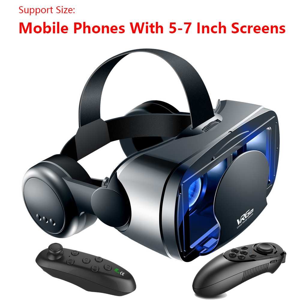 

3D Glasses VR Smart Headset Virtual Reality Helmet Smartphone Full Screen Vision Wide Angle Lens with Controller 7 Inch 221101
