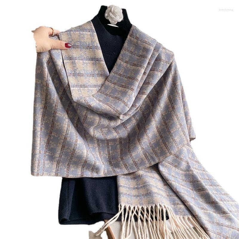 

Scarves 2022 Brand Cashmere Shawl Scarf Women Winter Warm Pashmina Wraps Bufanda Foulard Head Hijab Stoles Poncho Echarpe Schals