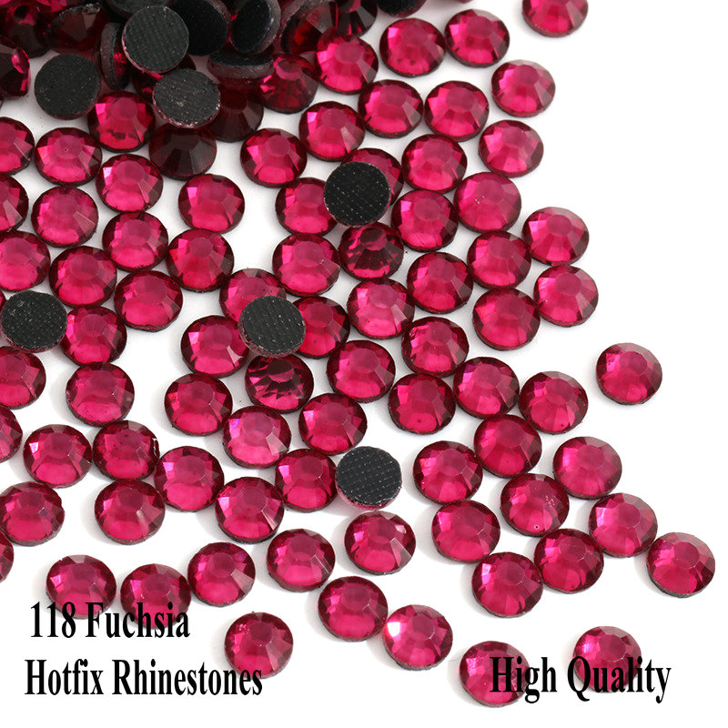 

Sewing Notions Shiny Hotfix Rhinestones Fuchsia SS6 - SS30 Flatback Iron On For DIY