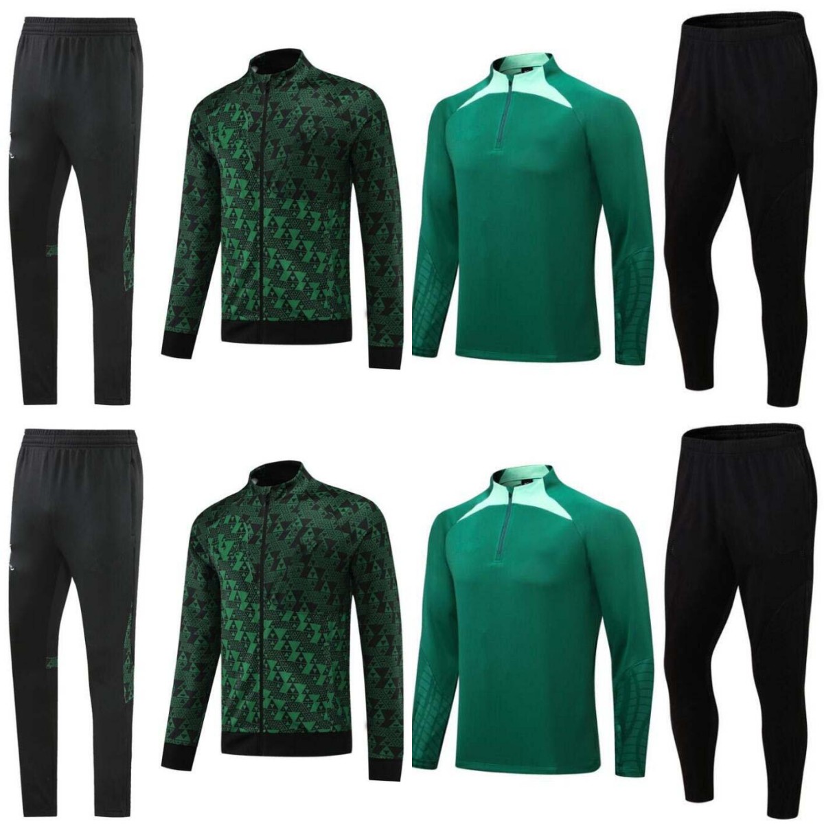 

22 23 Nigeria national football team Men' Tracksuit 2022 2023 Nigerian soccer Training suit clothing outdoor jogging shirt football jacket sportswear, Green