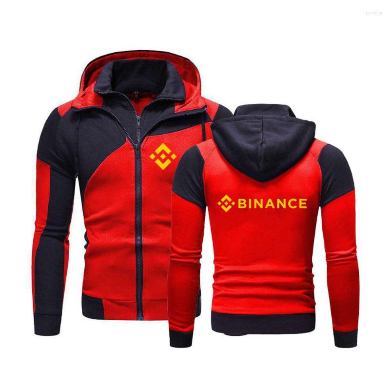 

Men' Hoodies Binance Crypto 2022 Men' Patchwork Zipper Fashion Sweatshirts Hoody Tracksuits Warmer Hooded Sportswear Coats Tops