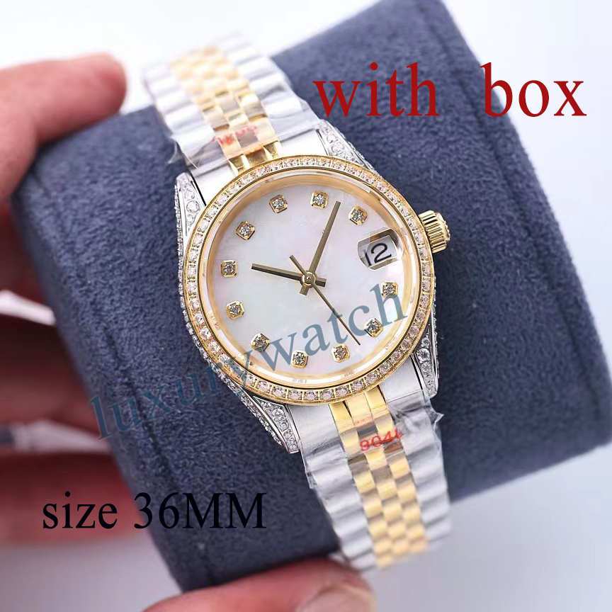 

diamond watches moissanite automatic watchs Rose Gold size 36MM sapphire glass 50M waterproof designer designer watch womens Orologio. Christmas wristwatch, Sapphire crystal
