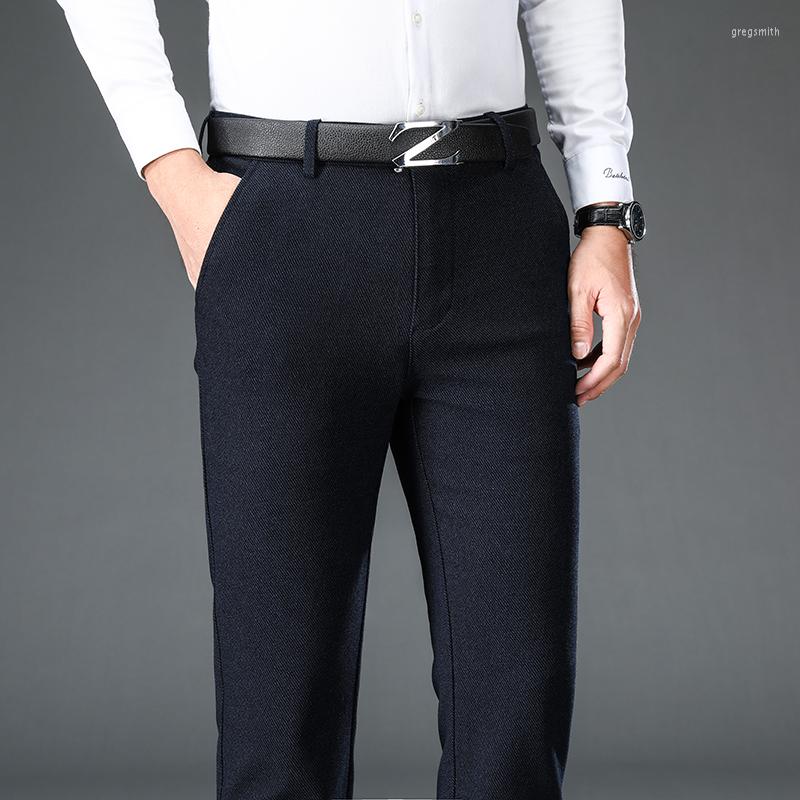 

Men's Pants 2022 Autumn Winter Men's Fashion All Match Casual Trousers Straight Leg Regular Fit Business, Black