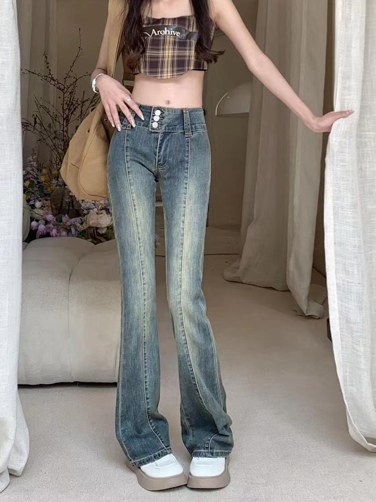

Women' Jeans Y2K Women Vintage Streetwear Casual Flared Cargo Skinny Low Rise Straight Pants Denim Trousers Fairy Grunge Alt Clothes, Blue