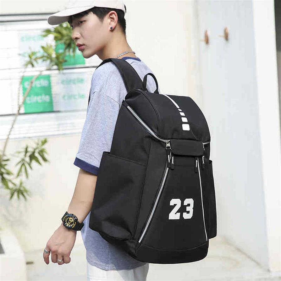

Fashion Backpack Male Student Bag Basketball Outdoor Sports Personalized Backpack Travel Mountaineering284y, White