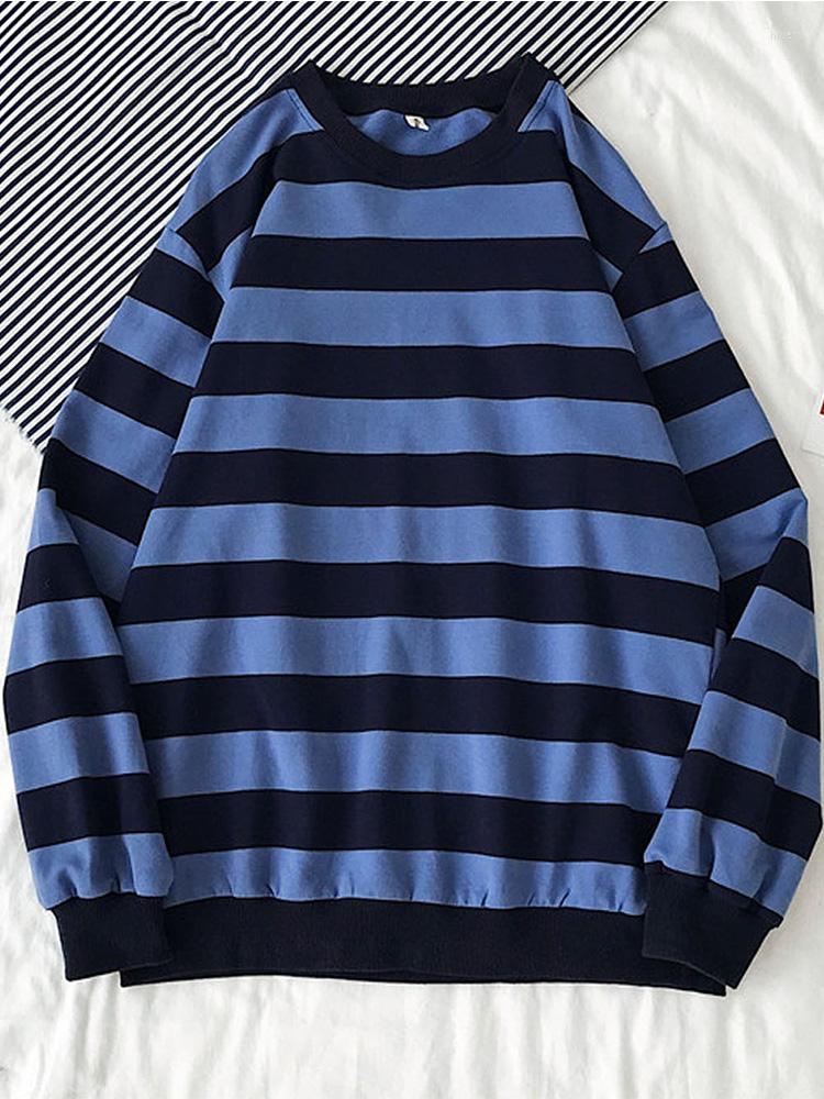 

Men's Hoodies 2022 Autumn Men Sweater Long Sleeve T-shirt Fashion Striped Male Top Basic Pullover Clothes Women Harajuku Oversize, Black