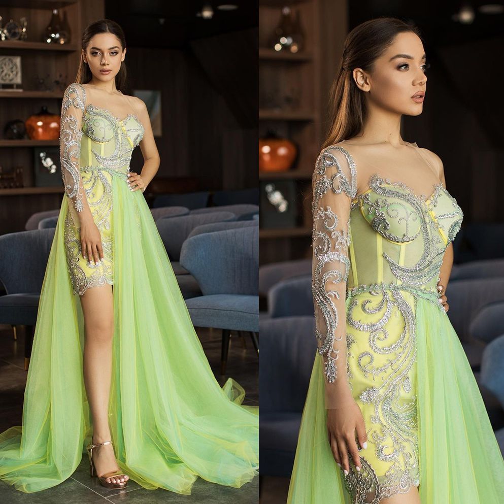 

Elegant Shiny Mermaid Evening Dresses Sexy Beads Sequins High Split Prom Dress One Shoulder Formal Party Gowns Custom Made, Gold