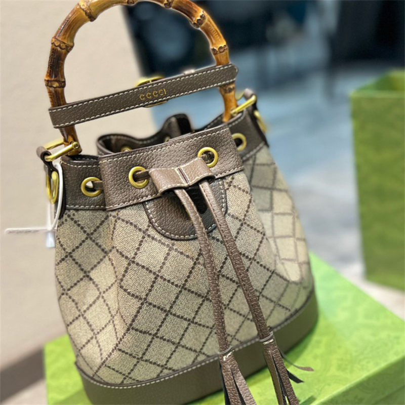 

Diana Bamboo Mini Handbag Fashion Shoulder Bags Designer Tote Bag For Women Luxury Leather Bucket Bags Men Bag Crossbody, Box