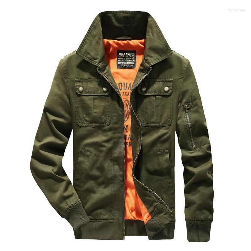 

Men's Jackets Men's Casual Cargo Jacket Outdoor Workwear Tactical Coat Outerwear With Multi Pockets Solid Color High Quality, Beige