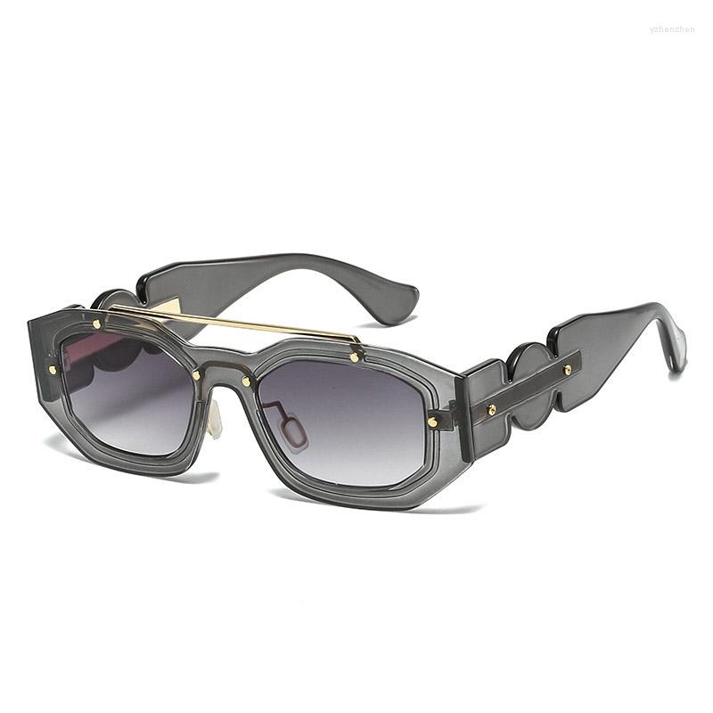 

Sunglasses DIXSG Luxury Design Women 2022 Men Fashion Vintage Double Beam Decoration Eyeglasses