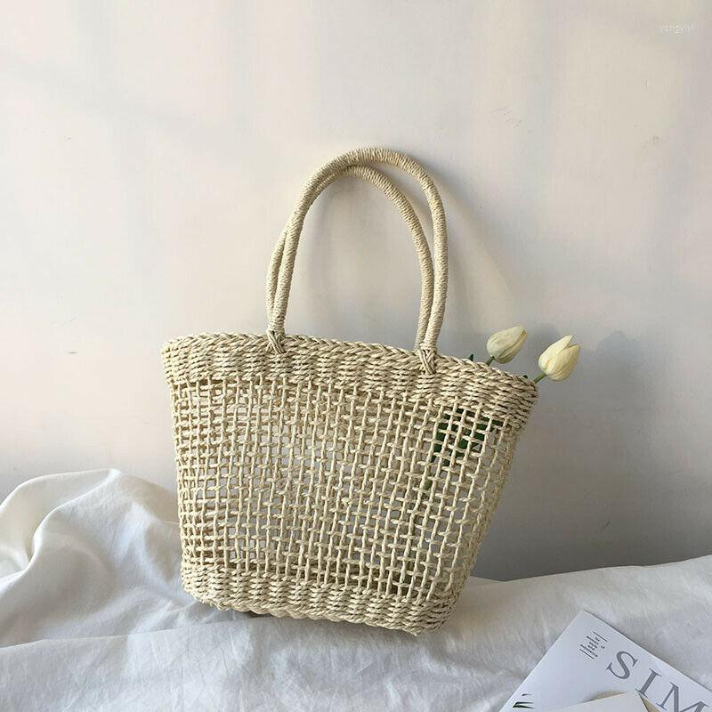 

Evening Bags Women Bag Ladies Handmade Woven Straw Beach Shoulder Lovely Round Fluffy Holiday Tote Handbag Fashion, Beige