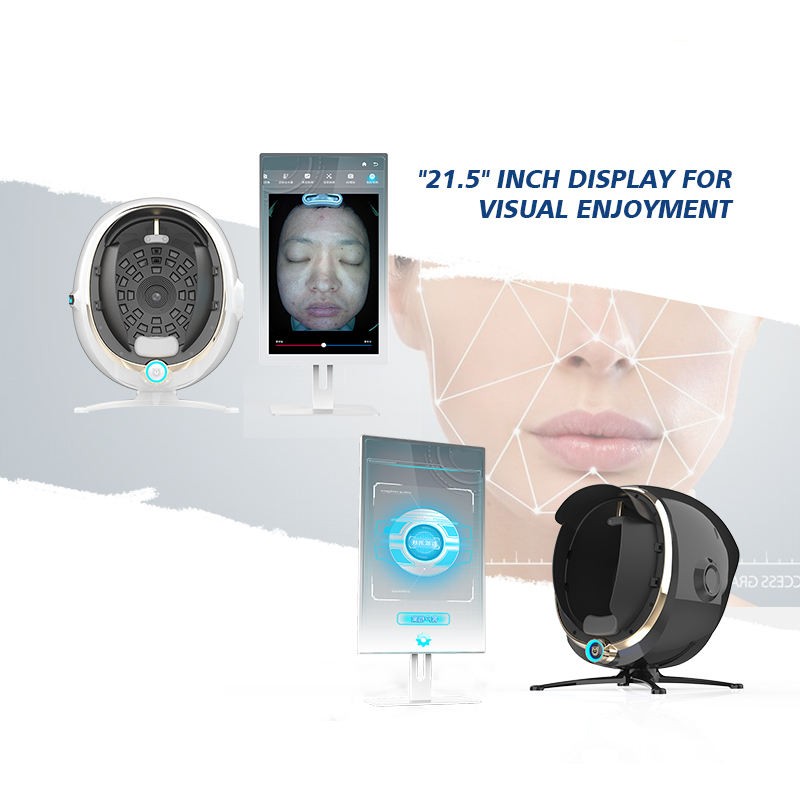 

Skin Diagnosis System Multi-language Test Facial Acne Pores Moisture Scanner Analysis Machine 36 Million Pixels Skin Analyzer With 21.5 Inch Touch Screen Machines