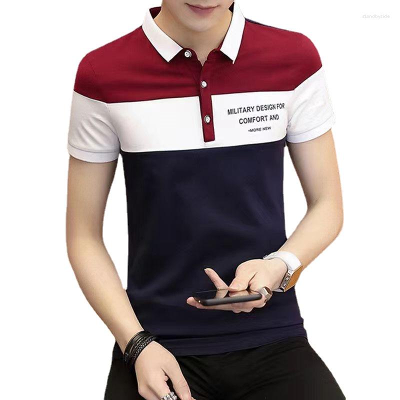 

Men's T Shirts Fashion T-shirt Men's Casual Turn-down Summer Hip-hop Style Short Sleeve Streetwear Tee Polo, 3505 pink