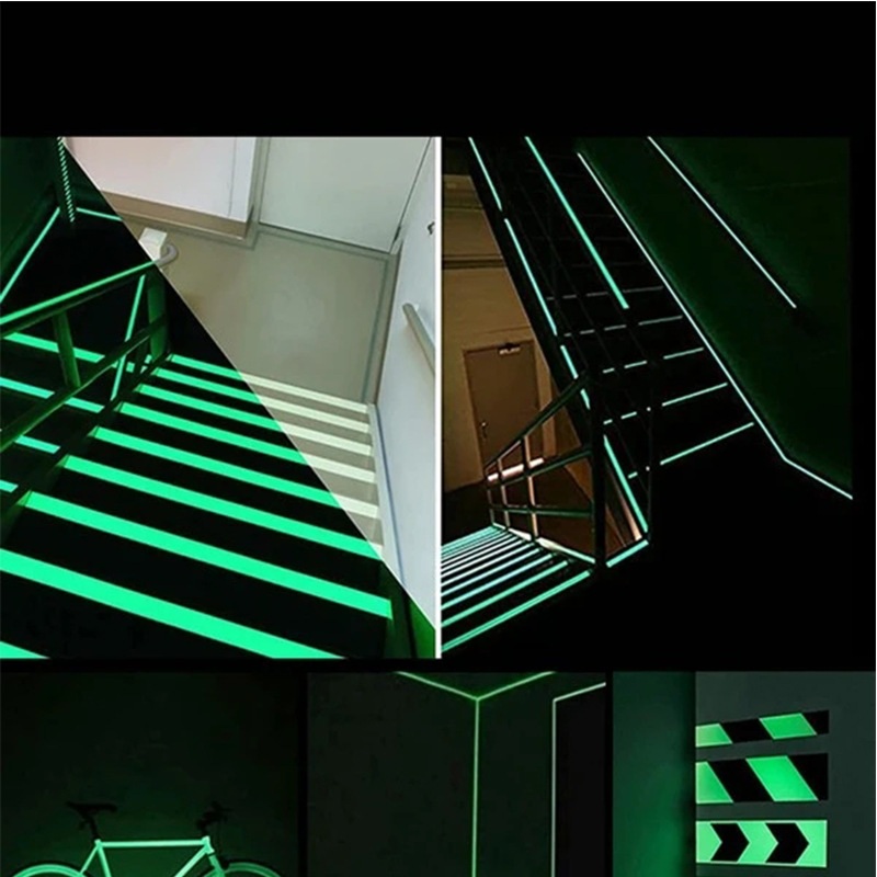 

Reflective Fluorescent Tape Luminous Tape Green Warning Ground Light Storage Stair Anti-Slip Sticker