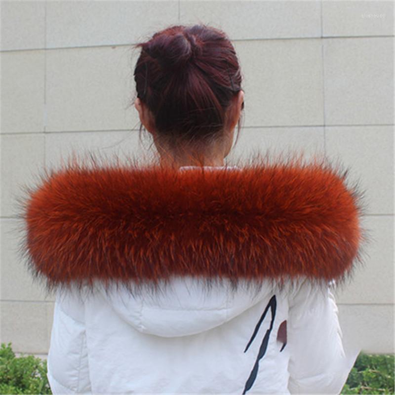 

Scarves Winter Real Fur Collar And Women Coats Sweaters Luxury Raccoon For Neck