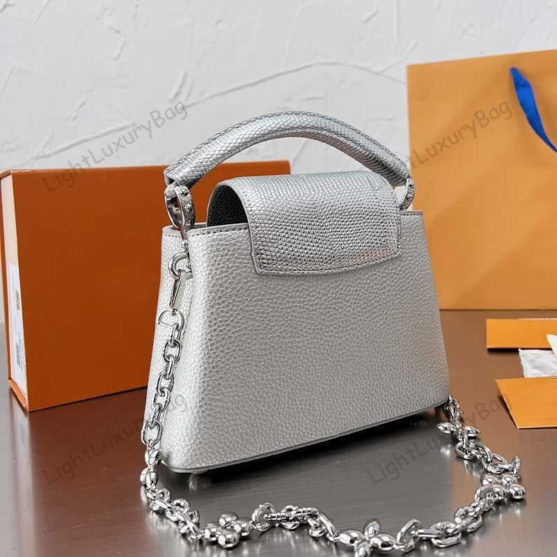 

3A designer CrossBody bag fashion Shoulder Wallets Exquisite chain cross body Womens Real Leather classic handbags tote Female Purses2201101, Silver 20*14cm