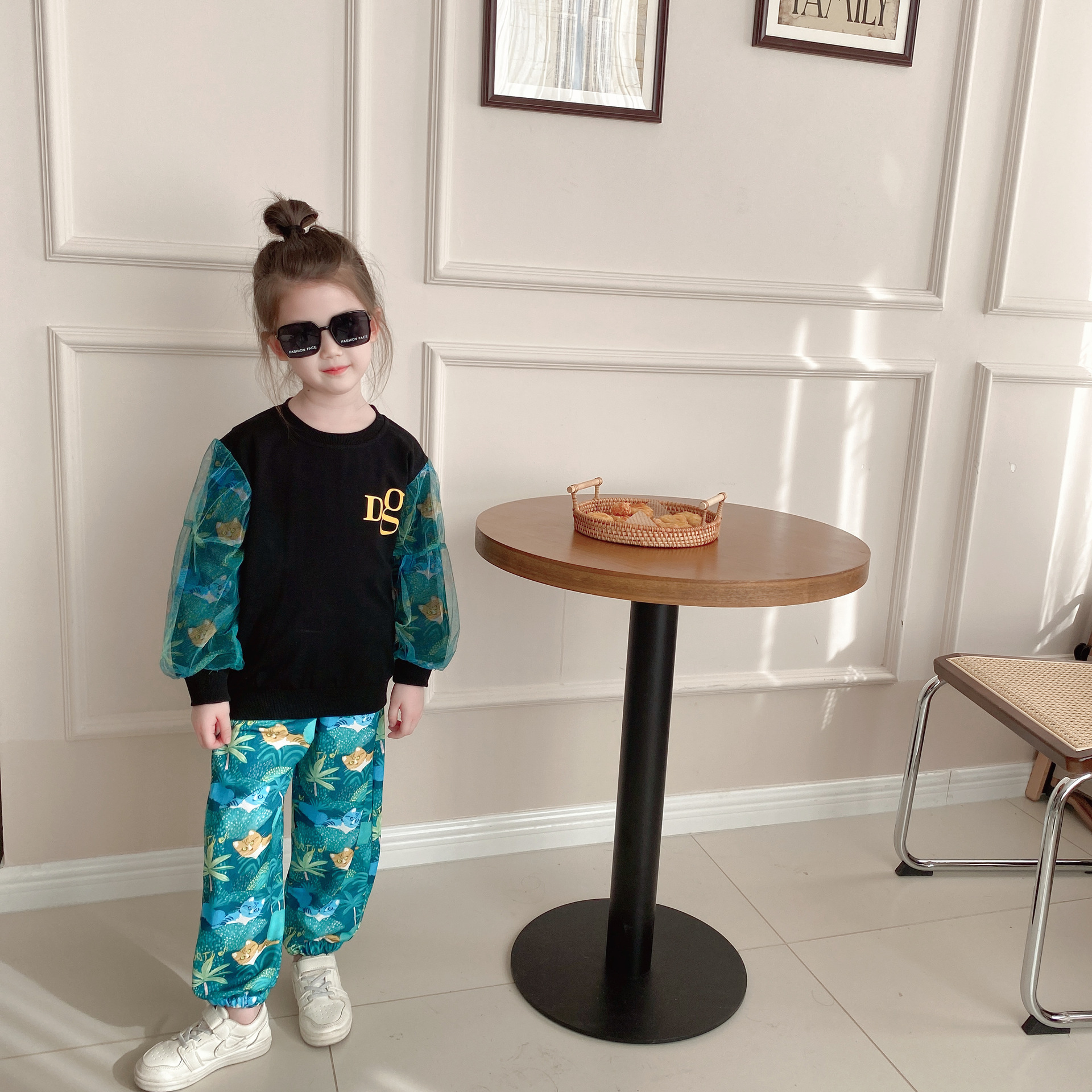 

Girls Sports Suit Kids Clothing Sets Hoodie Pants 2pcs Girl Long Sleeve Children Streetwear Teenage Girl Clothes Set 2 4 6 8 10, Black top pant