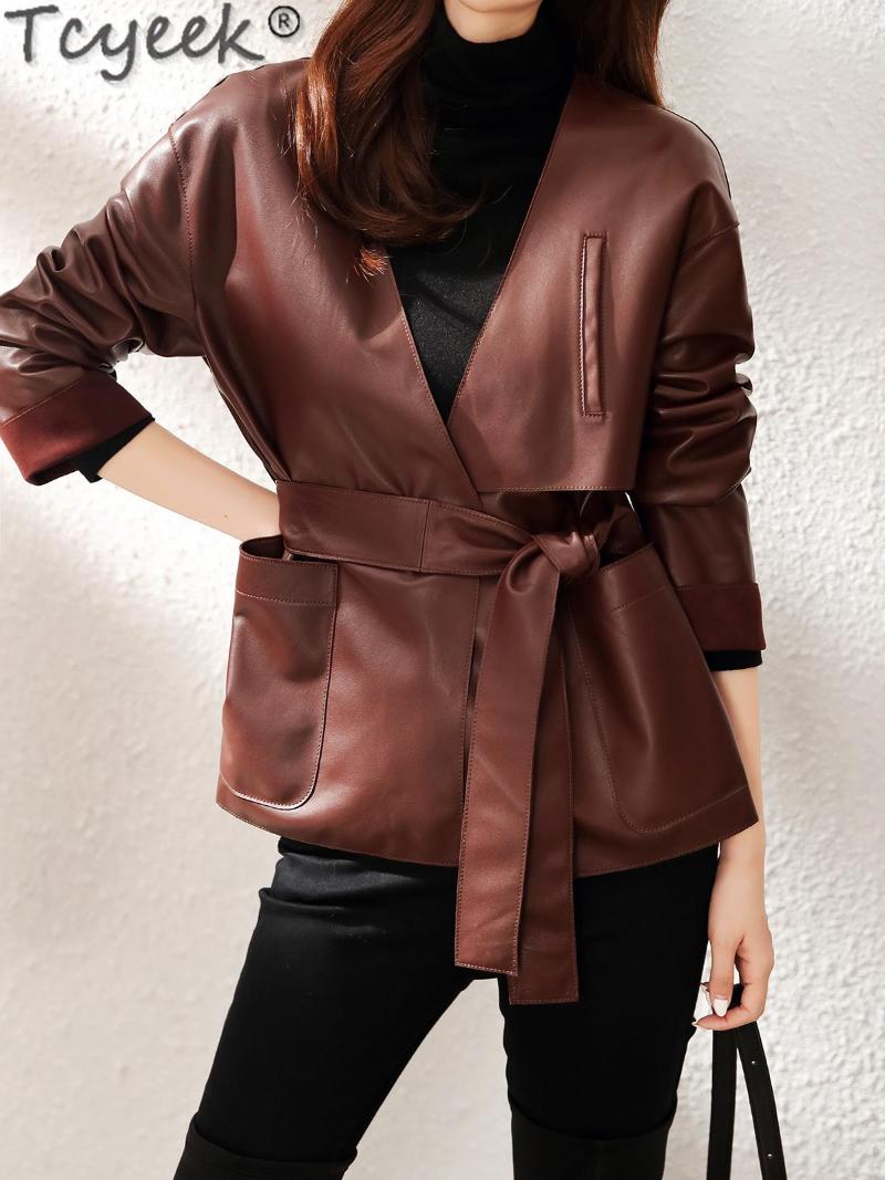 

Women's Leather Genuine Female Jacket Sheepskin Coat Women's Jackets Spring Autumn 2022 Casual Chaquetas Para Mujer Gxy39, Black