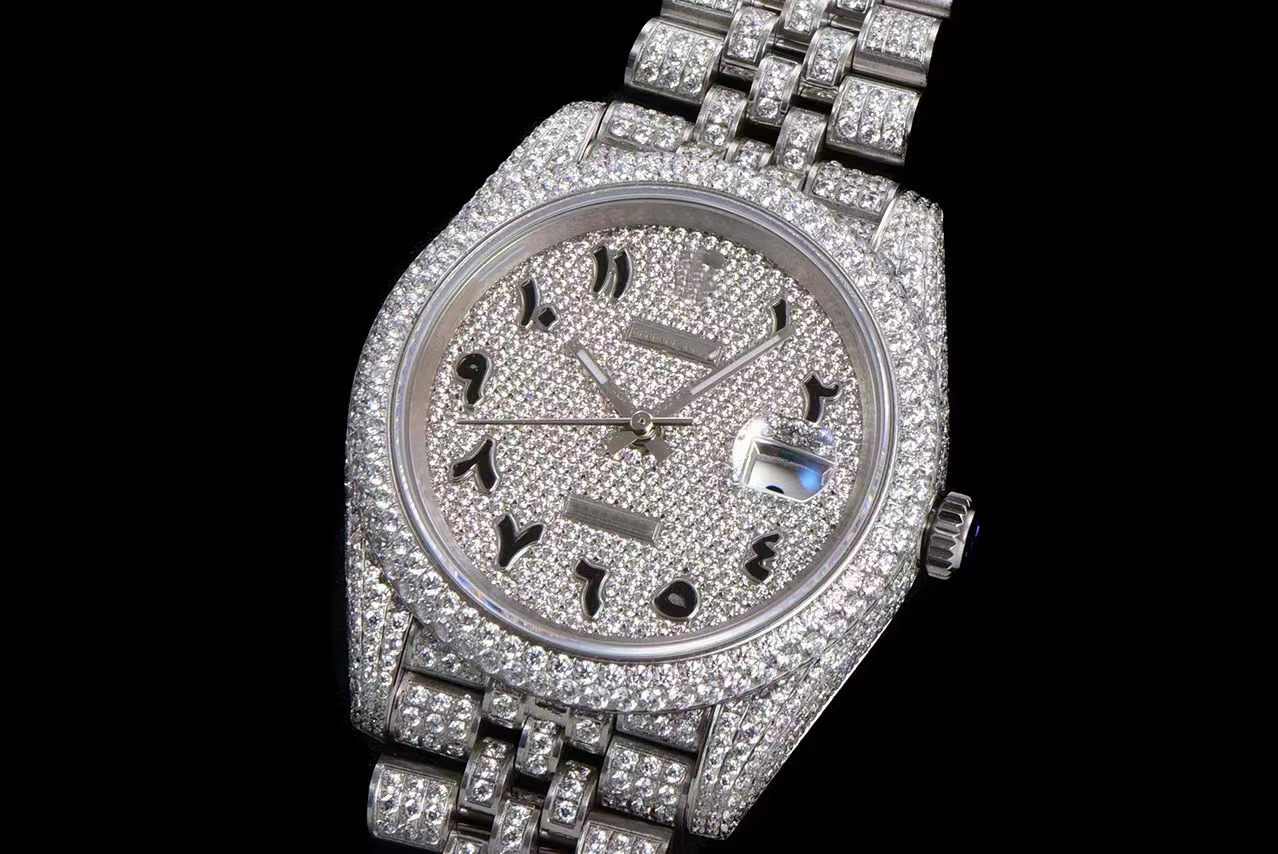 

all over the sky watch 904 fine steel diamondencrusted special size 41mm densely encrusted top