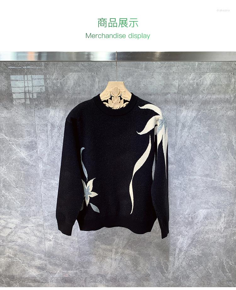 

Men's Sweaters Ad0120 Fashion Men's 2022 Runway Luxury European Design Party Style Clothing, Black