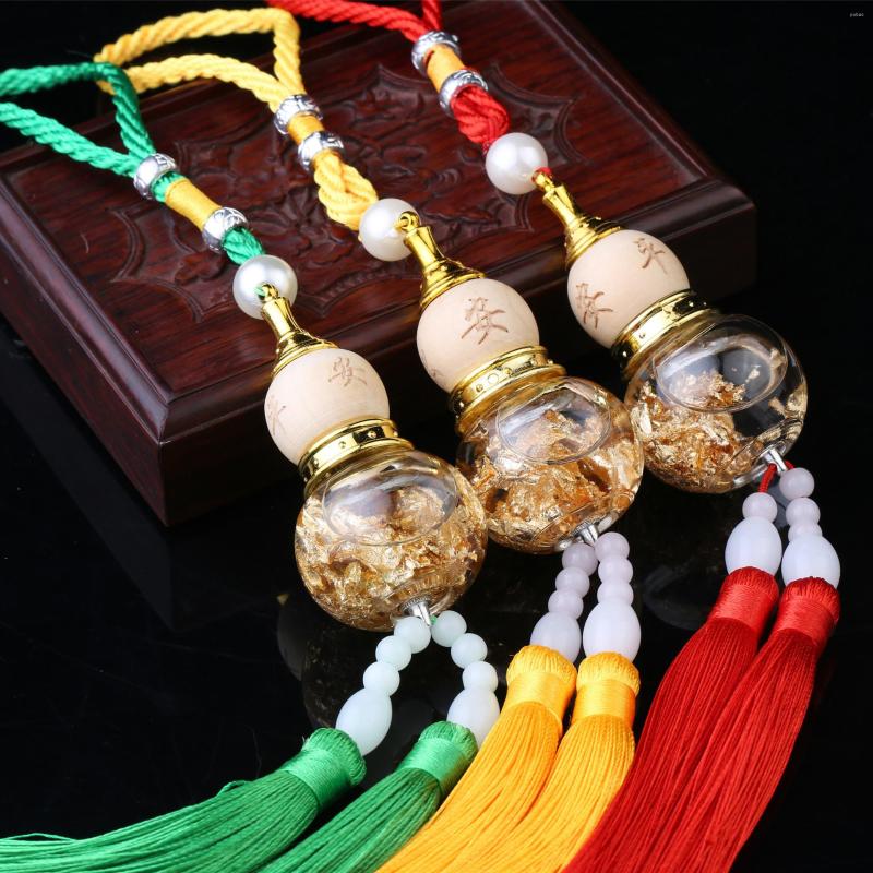 

Interior Decorations Car Gourd Pendant Gold Foil Bottom Double-bearded Accessories