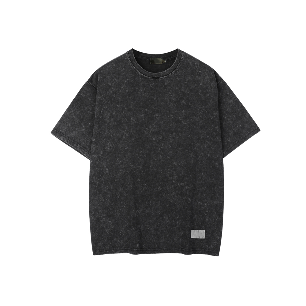 

Men Cotton Washed T shirts Tee Short Sleeve Casual Hip Hop Top Shirts Black Size S-XL
