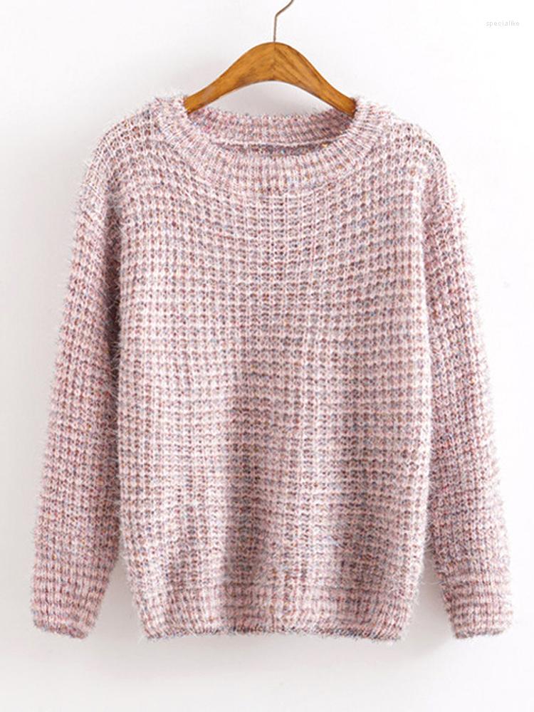 

Women's Sweaters 2022 Women's Autumn Winter Sweater Solid Simple Comfortable Knit Pullovers Long Sleeve O-Neck Tops B260, Pink