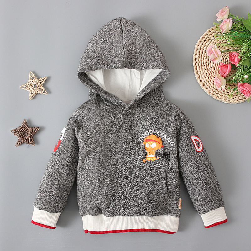 

Boys Autumn winter t-shirts Fashion Hoodie Children's Clothing Long Sleeve Jacket Sports clothing, As picture