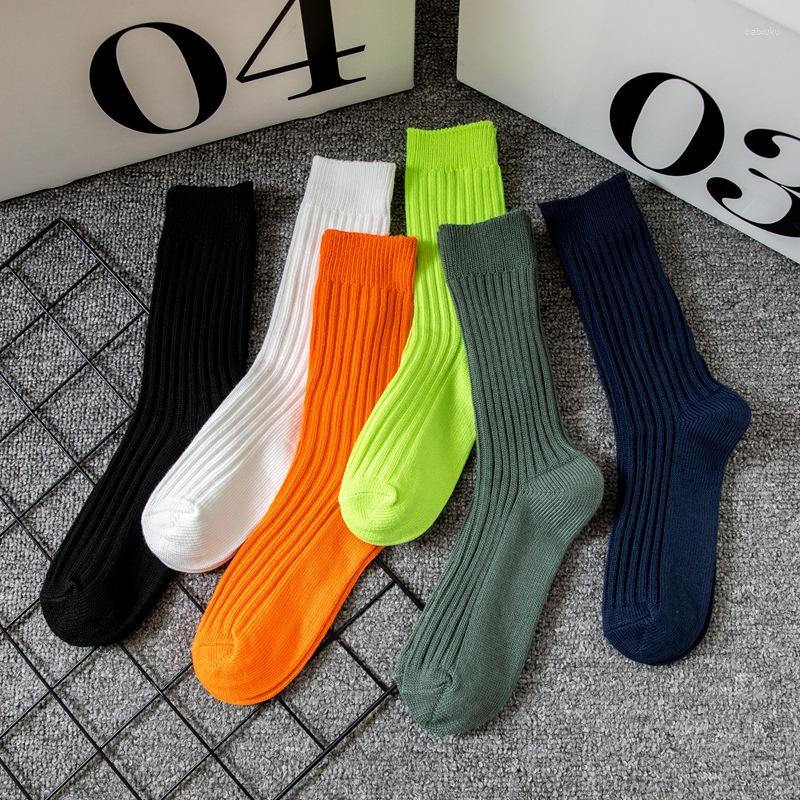 

Men's Socks 2 Pairs Of Japanese Thick Line Men's Autumn And Winter Solid Color Stockings Thickened Overalls Vintage Couple, 05
