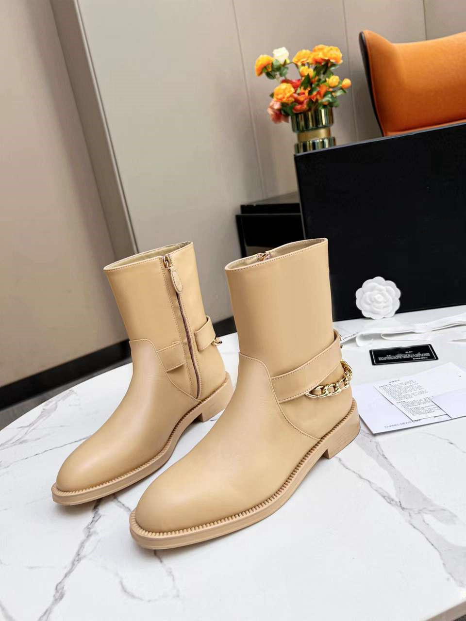 

Boots Ankle Women Shoes Designers Rois Martin Boots and Nylon Boot military inspired combat bouch attached to the with Original dust bag size 35-41, Khaki