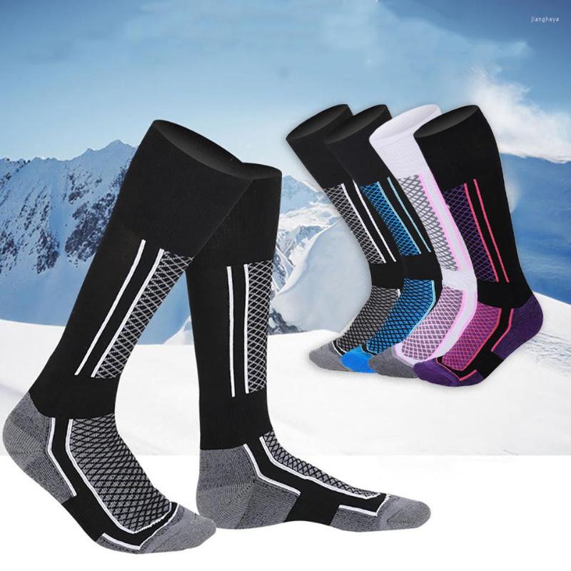 

Sports Socks 1 Pair Winter Warm Men Women Kid Thermal Thick Outdoor Snowboard Mountaineering Cycling Skiing, Kids pink white