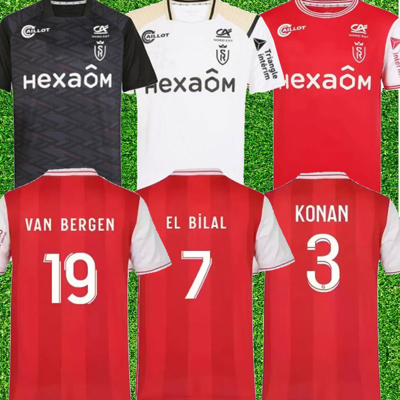 

22 23 Stade Reims soccer jerseys dia home white 2022 2023 maillot de foot EL BILAL CAFARO MBUKU ZENELI ABDELHAMID adult men kit football shirts top thailand set socks, Home+patch