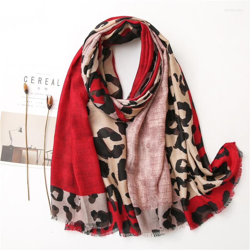 

Scarves Charming Design Sexy Style Winter Warm Cotton Ladies Leopard Print Multicolour Scarf Soft Animal Printed Pashmina Shaws