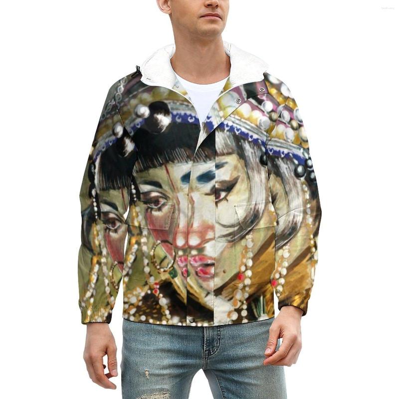 

Men' Jackets Jibaro Love Death Robots Man Science Fiction Warm Winter Coats Aesthetic Hooded Casual Windbreak Graphic Loose Jacket, Style