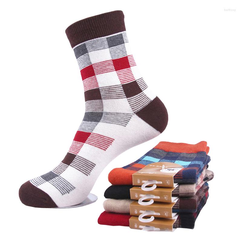 

Men's Socks Fashion Men Cotton 5 Pairs/Set Colorful Stripe Man's Male Breathable Slouch For Party Christmas Gift, Multi