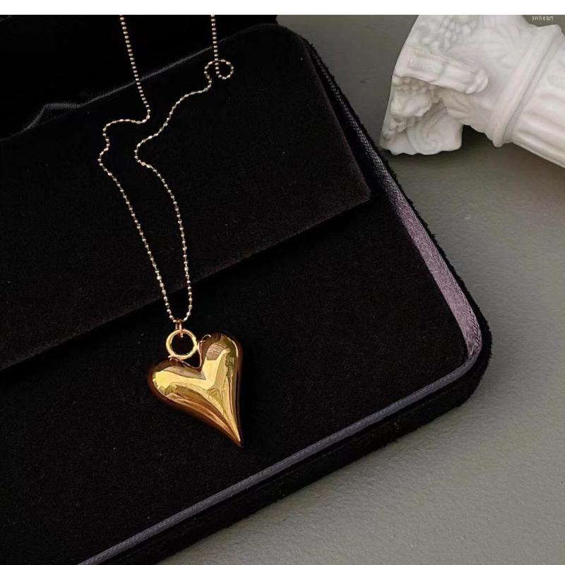 

Chains MADALENA SARARA 18k Gold Heart Pendant Women Necklace Au750 O Shape Chain