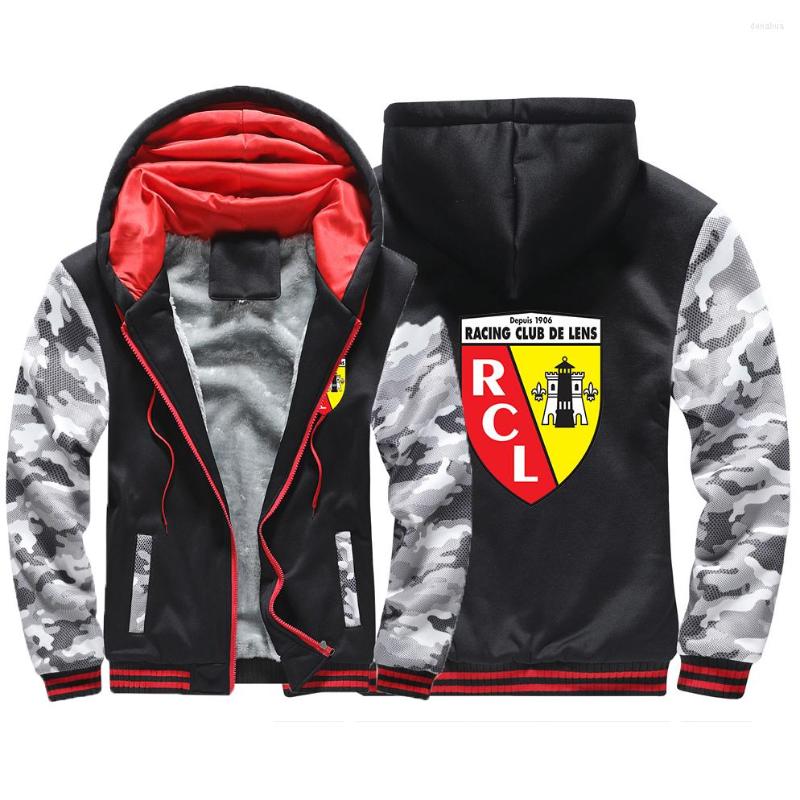 

Men' Jackets Euro Club Rc Lens Printed Mens Casual Winter Thickened Warm Coat Zipper Hooded Fleece Down Padded Jacket Solid Color Parkas
