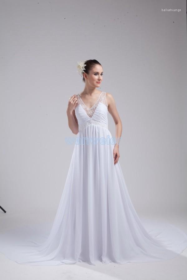 

Wedding Dress Formal Gowns 2022 Plus Size Ball Dresses Vestidos Long White Debutante Chiffon