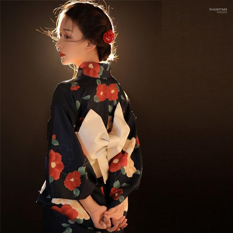 

Ethnic Clothing Japanese Traditional Kimono Women Dress Oriental Elegant Yukata Woman Haori Festival Obi Vintage Cosplay Costumes FF3409