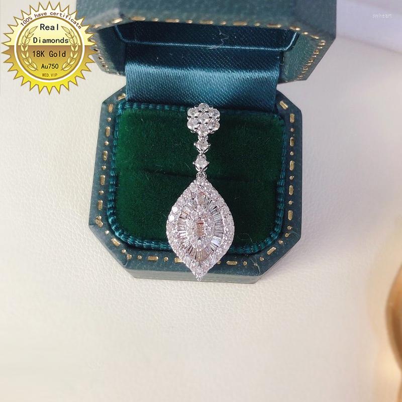 

Chains 18K White Gold Natural Diamond Necklace All Use 0.6ct And Have Certificate